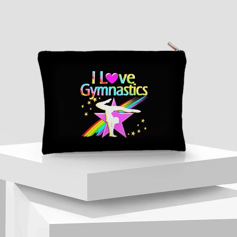 I Love Gymnastics Zipper Pouch - Beauty Makeup Women 评论和价格